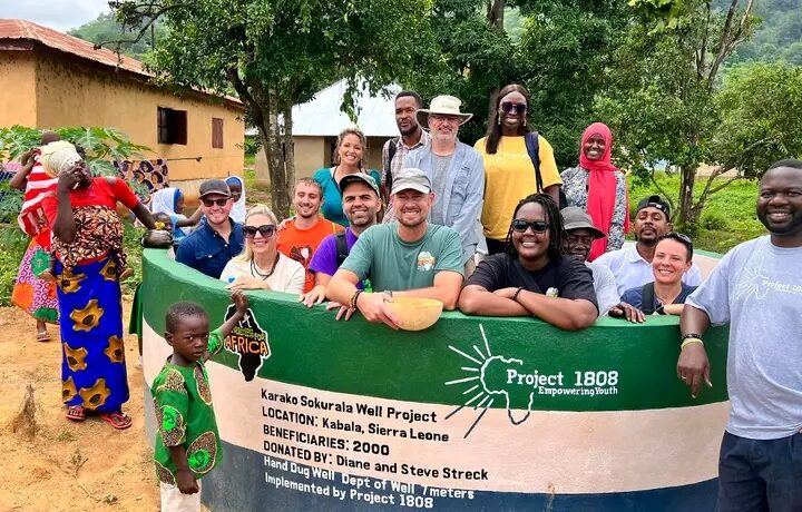 Project 1808,Inc and Strides For Africa unveil 4th hand pump water well facility in Kabala in Koinadugu District, Sierra Leone.